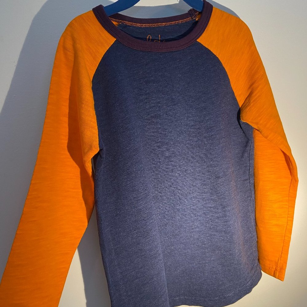 Mini Boden Colorblock Baseball Tee - Size 6/7